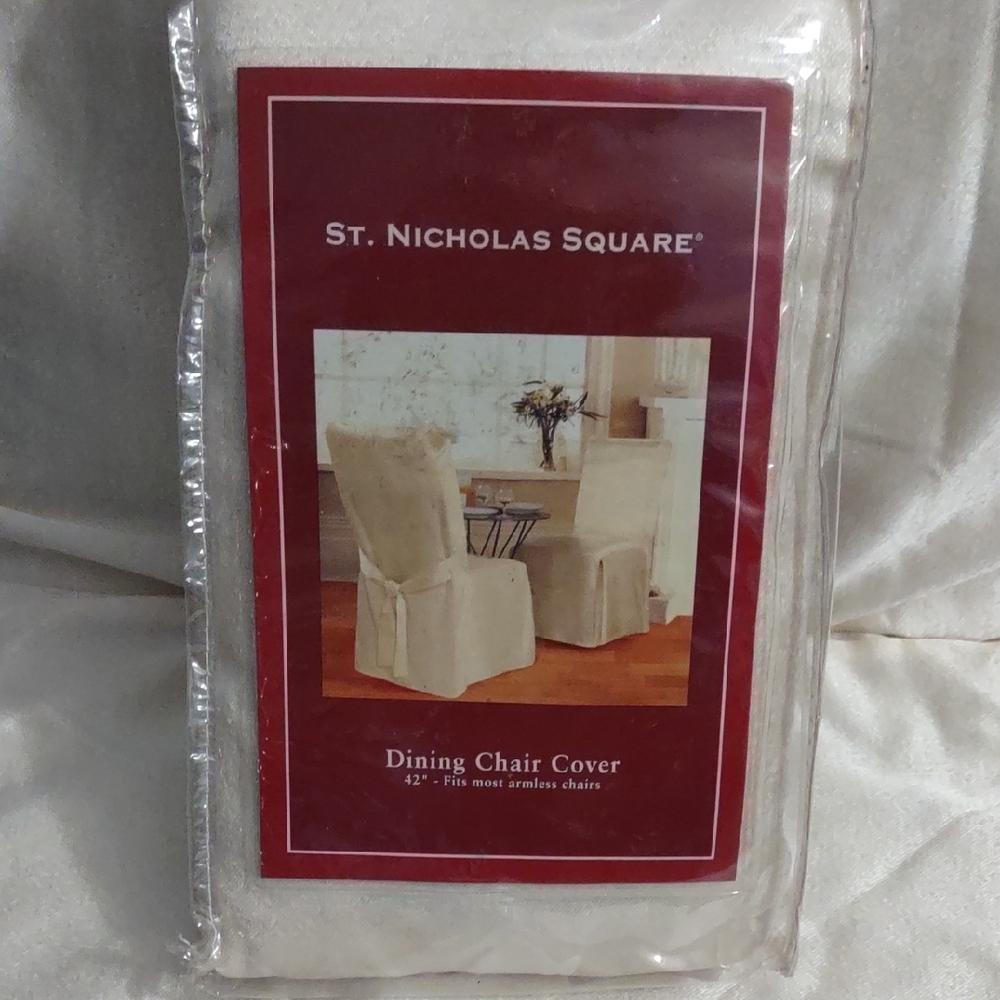 8 Dining Chair Covers - Cream. St Nicholas Square brand (Kohl's & Target).